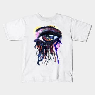 Rainbow female eye Kids T-Shirt